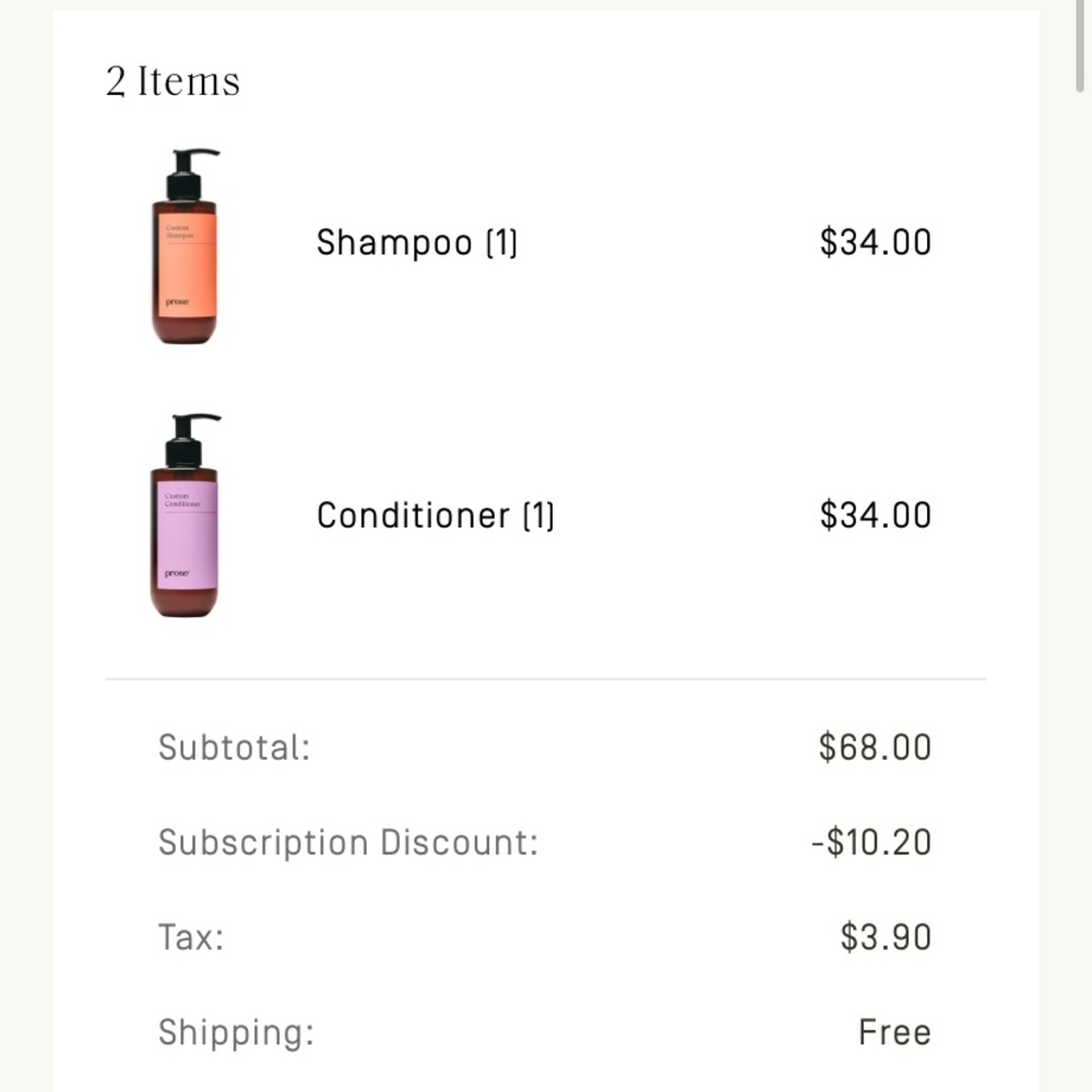 Prose Shampoo and Conditioner Set